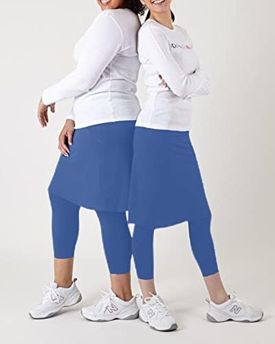 Женско тениско здолниште со вградени во капри хелеги џебови на коленото должина на здолништа за голф здолништа за спорт за пешачење