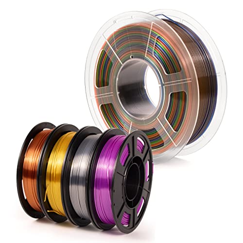 Iemai Rainbow Petg Filament + 4 x 0.25kg Silk Pla Pla пакет, 5 пакувања 2кг