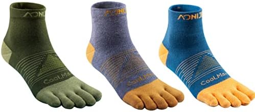 Aonijie 3 пара пет чорапи со пети за трчање на високи перформанси Атлетска лесна дишење