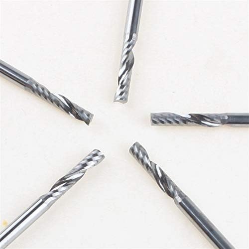 XMEIFEITS Алатки за Сечење 10pcs 3. 175x15mm Единечна Флејта Битна Карбид Крај Мил Сет Цпу Рутер Крај Мелници За Дрво Машина Мелење Акрилик