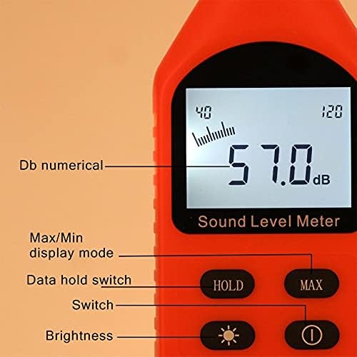 SJYDQ Висока прецизност DB метар Дигитален бучава мерна инструмент 30 ~ 130dB мини ниво на звук на децибела монитор електричен