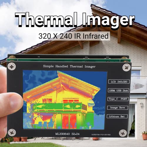 Термички сликар, 320 x 240 IR инфрацрвена камера за термичко сликање со 2,8 инчен LCD екран, USB C полнење мултифункционална преносна рачна