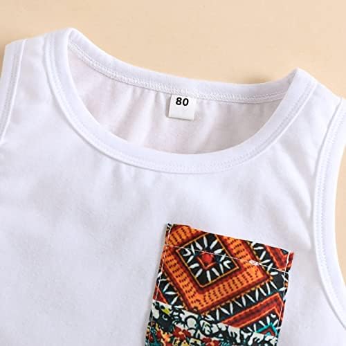 Бебе Девојка Облека Подарок Сет Мало Бебе Бебе Девојки Облека Без Ракави Летни Тимови Геометриски Елек За Печатење