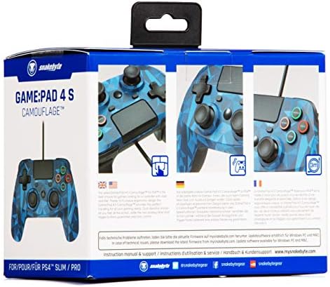 Snakebyte Gamepad За PlayStation 4-Жичен PS4 Контролер со 3m Кабел - носталгична PlayStation Еден Контролер За PlayStation 4/PS4 Слим/PS4 Pro,