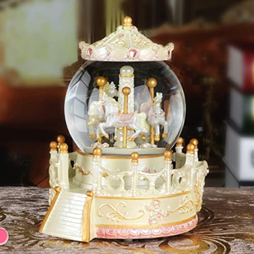 Асувуд рингишпил кристална топка музичка кутија украси Фантазија лебдат снег октава кутија девојка роденденски подарок Божиќ