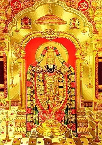 Suninow Tirupati Balaji Photo Frame | Божја фото рамки | Лорд Венкатесвара Фото рамка | Tirupati Balaji Lakshmi Photo Frame |