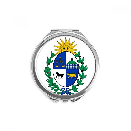 Уругвај Јужна Америка Национален Амблем Рачно Компактно Огледало Тркалезно Преносно Џебно Стакло