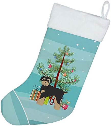 Каролина богатства CK3866CS Schnoodle Cristmer Christmas Stocking, камин што виси чорапи Божиќна сезона Декора за украси за семејство,