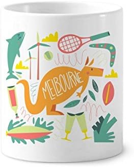 Мелбурн Австралија Кенгур тенис сурфање на четка за заби држач за пенкало кригла керамички штанд -молив чаша