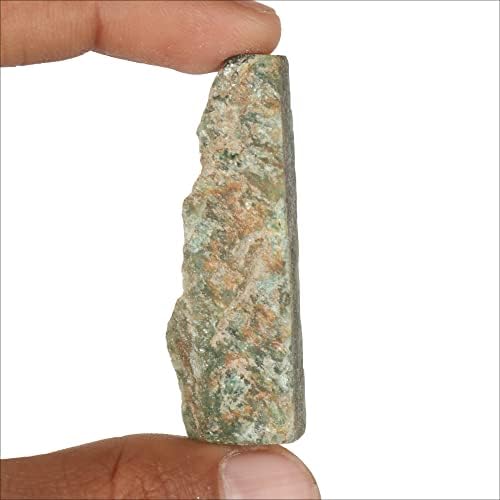 GemHub природна сурова сурова сурова сурова груба зелена жад заздравување кристал лабав скапоцен камен- 46,5 ct.