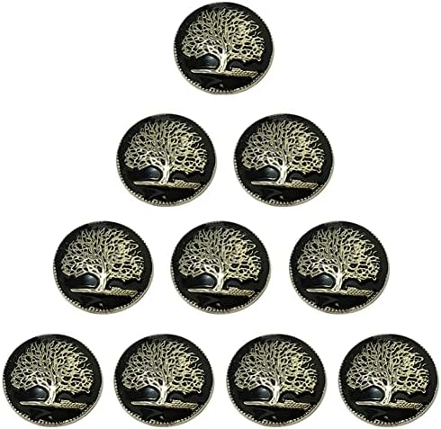 Дуолаи 10 парчиња Едноставни уметнички копчиња за животно дрво занаетни кожни декоративни додатоци Кончос метална обетка завртка