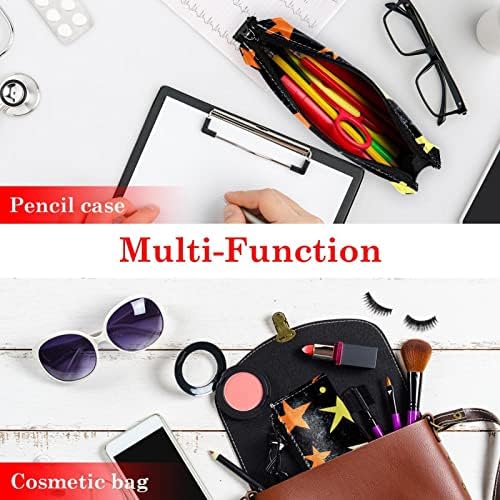 Laiyuhua Преносна стилска торба со моливи, пун кожен пенкало, компактен патент торбички, козметичка торба канцеларија за канцеларија додаток