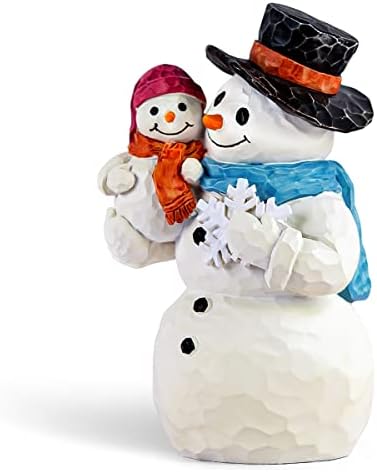 Статуа на фигурината на Снежникот Аидлнс, извајана со рачно насликана фигура роденден за ќерка тато Божиќ присутни