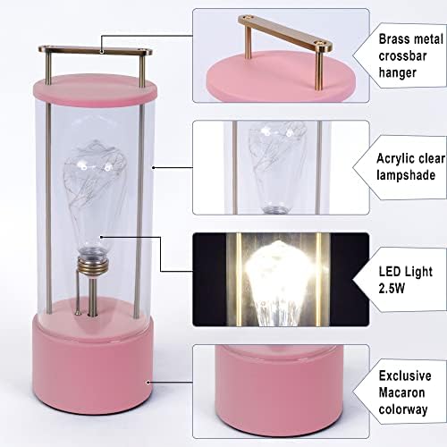 Bakarboom Battery Night Lamp, симпатична шармантна преносна ламба, безжична отворена ламба за кампување, двор, фарма за амбиентална ламба