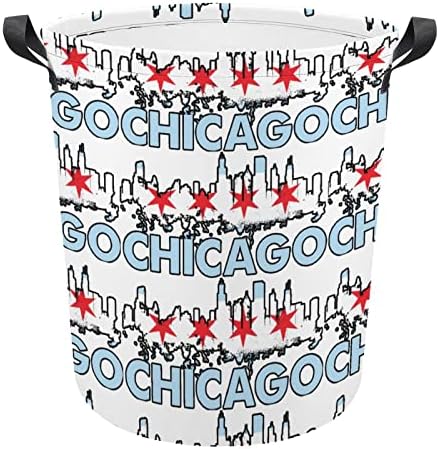 Знаме На Чикаго-03 Корпи За Перење Алишта Со Рачки Водоотпорна Тркалезна Облека Што Се Преклопува Го Попречува Организаторот