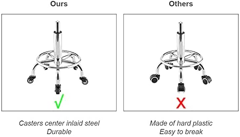 Ци се вртеа столици со тркала со тркала, кожена тешка столче за тркалање на столче и силна железна основа за бербер ， Масажа ， канцеларија