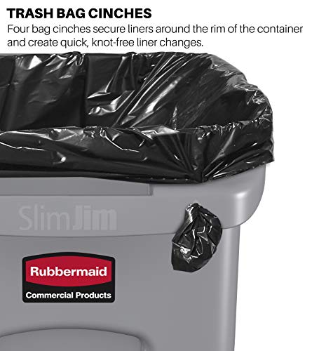 Rubbermaid Комерцијални Производи 2007919 Тенок Џим Рециклирање Станица, 4 Поток Депонија/Хартија/Пластика/Конзерви, сива &засилувач; Комерцијални Производи Тенок Џим Плас