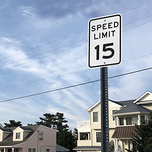 SmartSign Sign „Speed ​​Limit 15“ | 12 x 18 3М инженер за рефлективни алуминиум