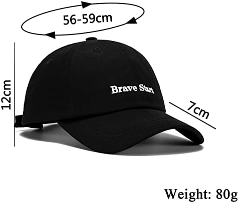 Унисекс памук бејзбол капа Храбро започнување со везена топка HATINS OMENS & MENS POLO Style Cap Cap Class Class Cap Cap Classic Sun Visor