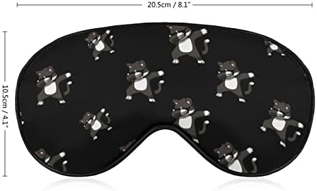 Даблинг смешна мачка спиење за слепите маски за очила за очила за очи со прилагодлива лента за жени мажи ноќ