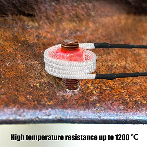 DIYAREA 10PCS Индукциски комплет за калем за грејач за грејач на магнетна индукција, 8 калеми и 2 бесплатни формирани бакарни жици со 1200 ℃ отпорни на топлина за отстранува