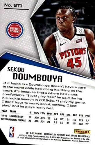Sekou Doumbouya RC 2019-20 Chronicles Дебитанти и starsвезди 671 nm+ -MT+ NBA кошаркарски клипови