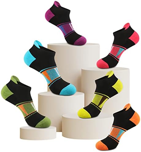 чорапи за Глуждот eallco За Жени Кои Трчаат Атлетски Кратки Чорапи Половина Амортизирани Чорапи 6 Пара
