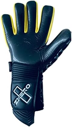 Zhero GK голманот нараквици Спајдер, 4мм германски контакт со латекс негативен крој, фудбалски голман млади и возрасни. Црна и жолта