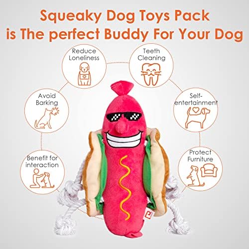 Играчки за кучиња Eheyciga за мали кучиња, мали пискави играчки за миленичиња за кученца мала раса забава, полнети кадифен симпатичен играчки со средни кучиња со писка?