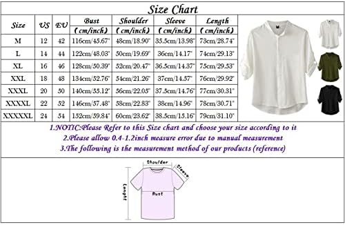 ZDDO кошули со половина ракав за мажи плус големина, памучно копче за постелнина надолу од лаплива маица лабава вклопена на врвовите на кошулата на плажа