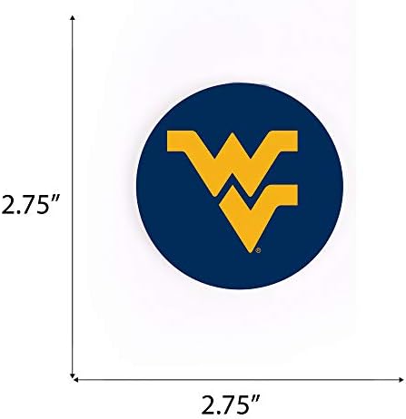 Универзитетот ЗАПАДНА Вирџинија Лого На Тимот На Нцаа 2.75 х 2.75 Абсорбента Керамички Автомобилски Подлоги Пакет од 2