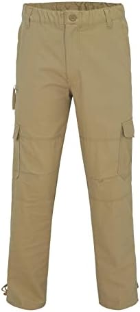 Панталони за мажи пролет и есен мулти торба на отворено чиста памучна работа панталони машка лабава права цевка голема големина