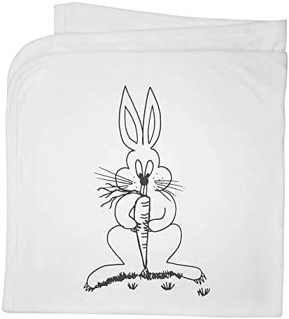Azeeda 'зајак и морков' памучно бебе ќебе/шал