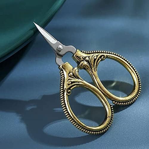 Gooffy занаетчиски ножици 6см ретро џебни ножици Антички конец за секачи Гроздобер ножици Везење вкрстено бод шиење на ножици за не'рѓосувачки