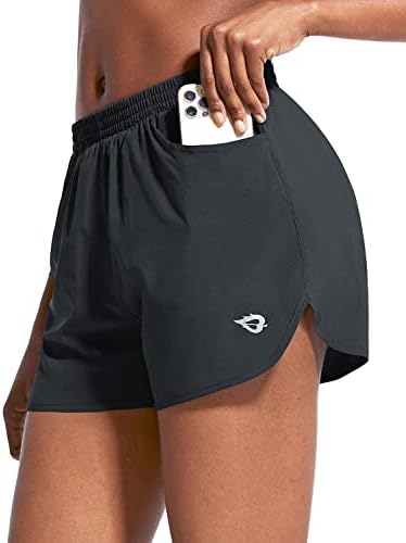 Baleafенски жени 3 “кои трчаат атлетски шорцеви Брзи суви салата за вежбање со џебови со џебови