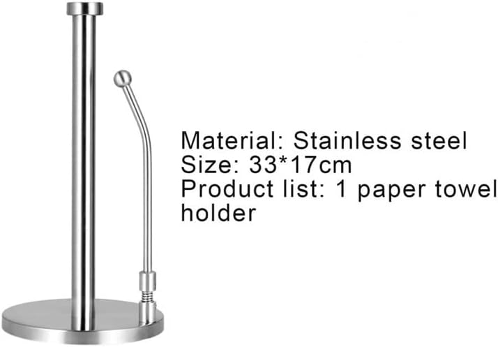 Haаоле одличен држач за хартиена крпа против стабилна база на сребрена боја, држач за хартија од не'рѓосувачки челик