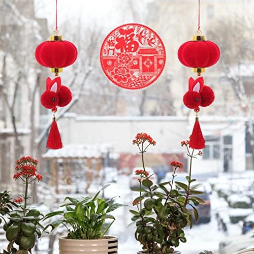 Декорации за венчавки Bestoyard Кинески новогодишни украси: 2023 година на украсот на зајакот Кинески пролетен фестивал Фестивал мини среќа