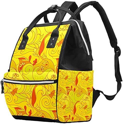 Жолта Апстрактна Торба За Пелени За Ранци За Жени, Торби За Лаптоп За Патни Торби За Мажи Училишна Торба За Книги