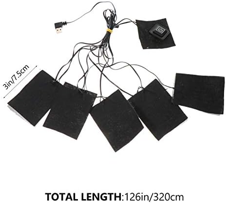 Лековити јакна за греење на јакна Електрична подлога за греење на подлогата за греење, поставени за зимско термичко греење душек за ткаени елек јакна црни облеки