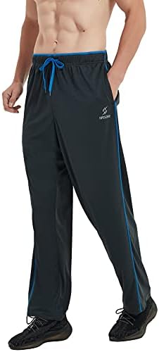 Speedme Mens Sweatpants со џебови отворено дно потни пантолони машки за тренинг, теретана, трчање, џогирање, атлетски, патека, случајно