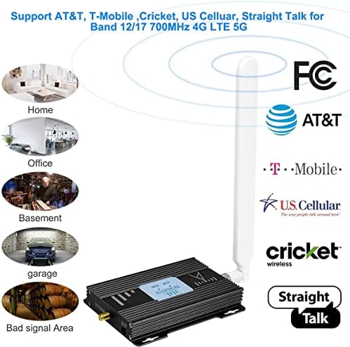 AT & T мобилен телефон сигнал засилувач на мобилен AT & T сигнал засилувач 5G 4G LTE Band 12/17 ATT мобилен телефон Бустер AT &