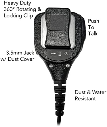 Гласно Звучник Рака Микрофон-Компатибилен Со Моторола: HT750/1250/1550, MTX850/950/960/8250/9250, ПР860 &засилувач; Повеќе