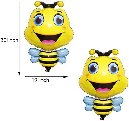 5 парчиња Балони Од Пчелна Фолија Големи Слатки Жолти И Црни Бумбари Миларни Балони За Деца Градинарски Животни Од Инсекти Тематски Туш За Бебиња Со Пролетна Забав?