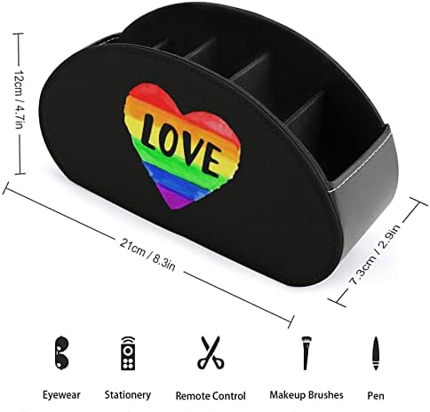 Loveубов ЛГБТ геј гордост, далечински управувач на срцеви држави 5 Организатор на оддели за кутија за складирање на работна површина