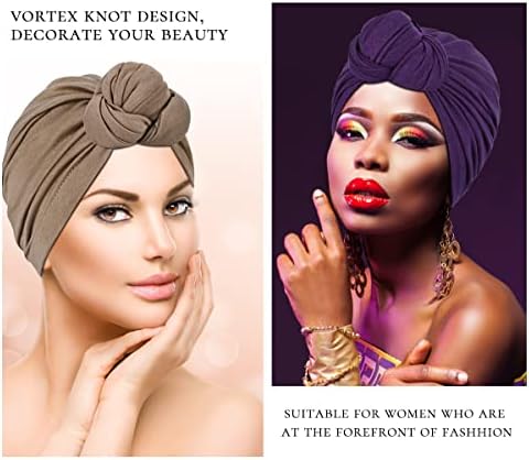 Womenените турбани и обвивки за глава, череп-капаци, африкански турбан цвет јазол пред-врзан хауб Бејни капа за жени