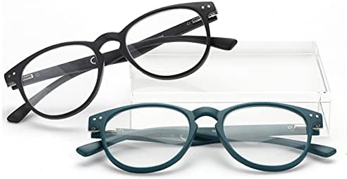Игнаеф 2 Пакет Очила За Читање За Мажи Жени, Тркалезна Стилска Пролетна Шарка Читатели Очила 0.1 0.15 0.2 0.25 0.3 0.35