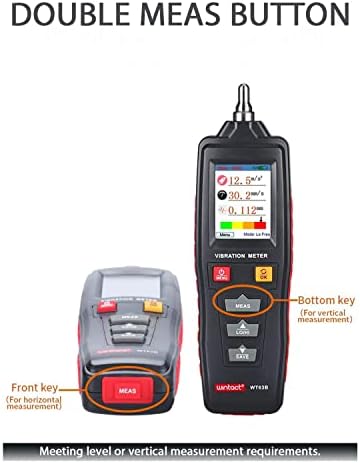 Мерач на дигитални механички вибрации на Wintact Handheld, 0,01 ~ 199,9mm/s, Механички мерач на тестер за анализа на вибрации, забрзување, брзина, мерење на поместување за HVAC, мото?