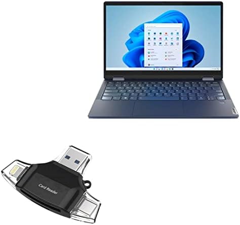 Boxwave Паметен Гаџет Компатибилен Со Lenovo Yoga 6 - AllReader Sd Читач На Картички, Microsd Читач НА Картички SD Компактен USB