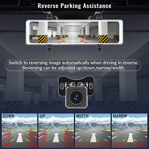 Огледало Цртичка Камера Со Безжичен Apple Carplay&засилувач; Android Автоматски, 11.26 Гласовна Контрола Ретровизор 1080p Предни И