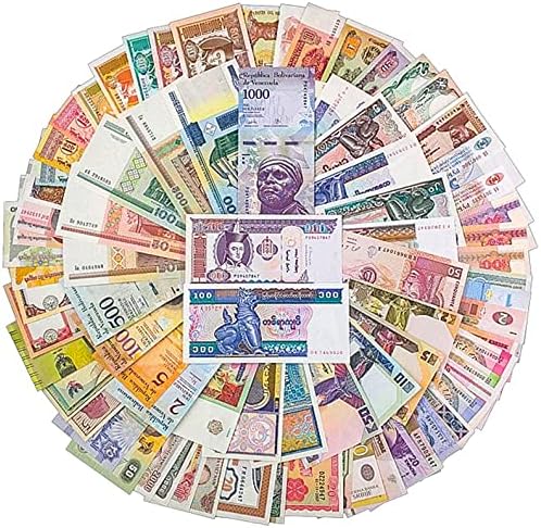 20 Светски Банкноти Различни Хартиени Пари Унц И Ау Странски Белешки Стара Валута Колекција